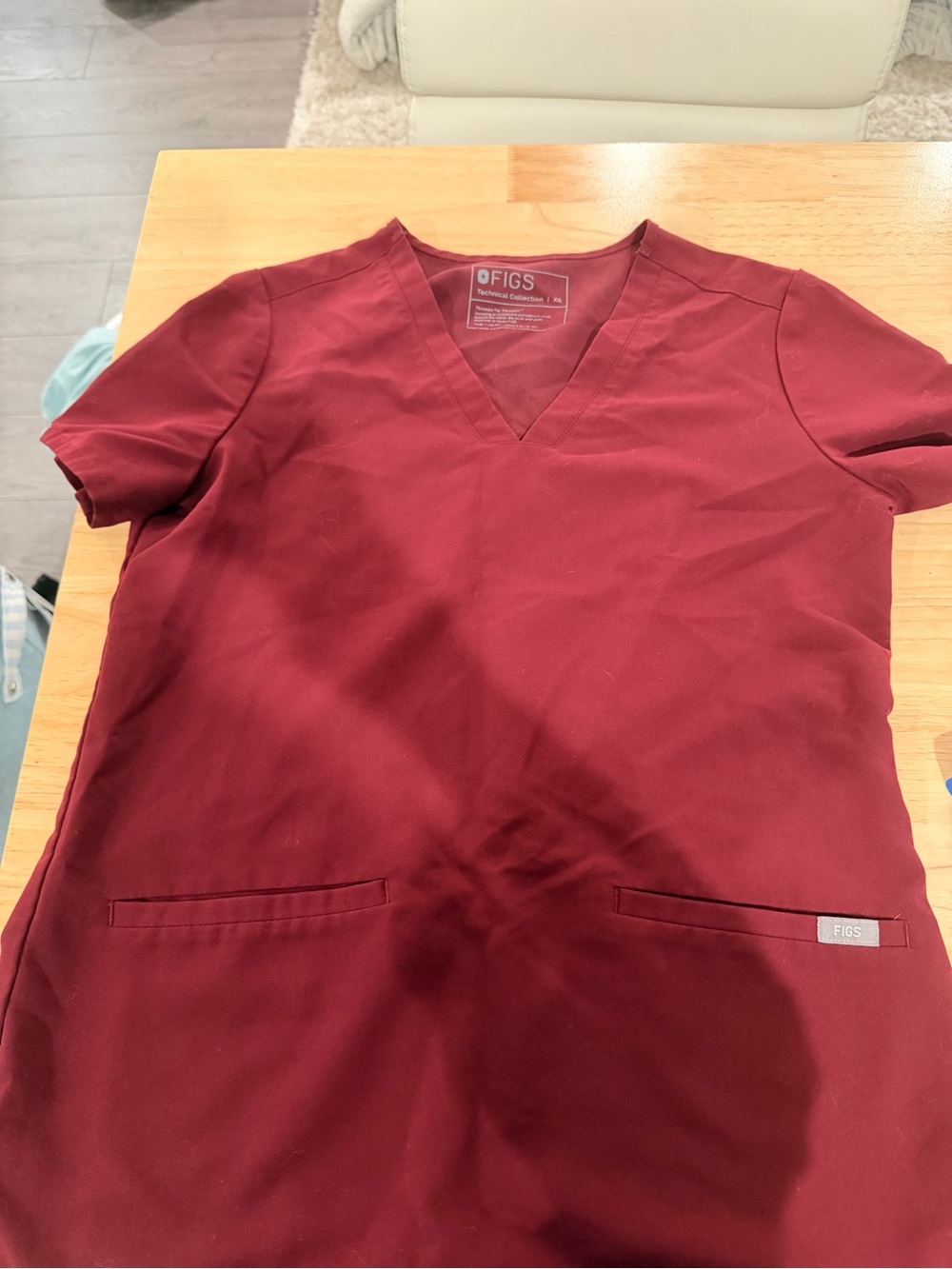 Figs Women scrub Set in Burgundy